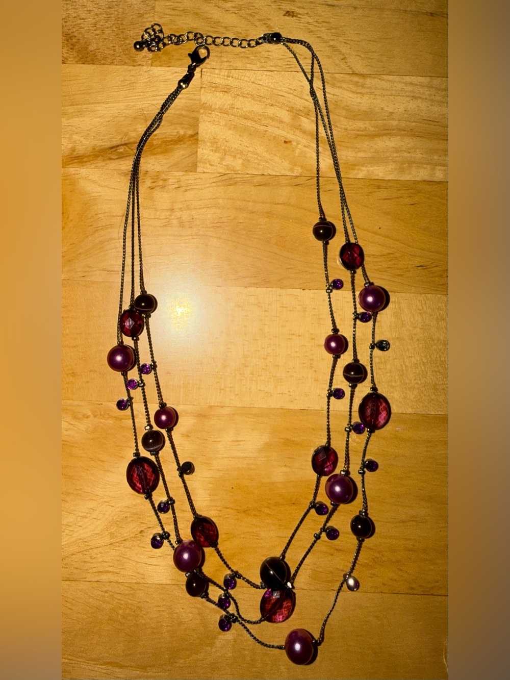 Vintage Multi Strand Gem Necklace